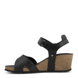 Green Comfort sko med hæl Green Comfort - Wave damesandal, sort skind - 424001Q37