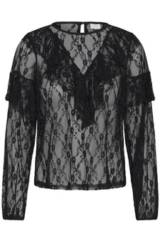 Kaffe bluser_skjorter Kaffe - Ace bluse, sort - 0512542