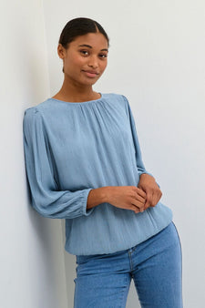 Kaffe bluser_skjorter Kaffe - Bluse, faded denim - 10508223-174021