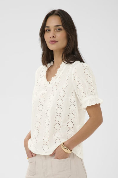 Kaffe bluser_skjorter Kaffe - Dona bluse, hvid - 10511446