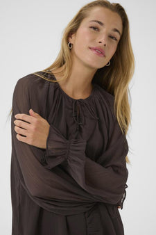 Kaffe bluser_skjorter Kaffe - Mila bluse, brun - 10510922-191111