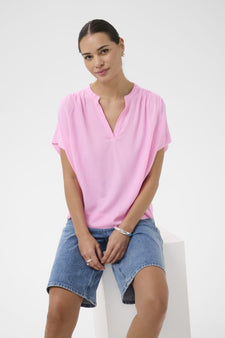 Kaffe bluser_skjorter Kaffe - Milia hørbluse, pink - 10509670