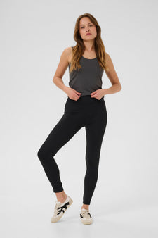 Kaffe bukser_leggiens_shorts Kaffe - Arina leggings, sort - 10510687