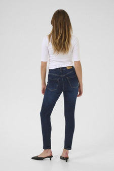Kaffe bukser_leggiens_shorts Kaffe - Willow jeans - Dark denim blue - 10510714 100316