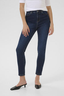 Kaffe bukser_leggiens_shorts Kaffe - Willow jeans - Dark denim blue - 10510714 100316