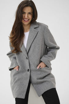 Kaffe jakker_blazere_veste Kaffe - Saturn frakke, grå - 10511209