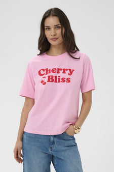 Kaffe t-shirts_toppe Kaffe - Cherie t-shirt, pink - 10511354-152218