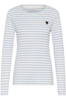 Kaffe t-shirts_toppe Kaffe - Liddy, t-shirt, blå - 10502821