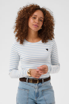 Kaffe t-shirts_toppe Kaffe - Liddy, t-shirt, blå - 10502821