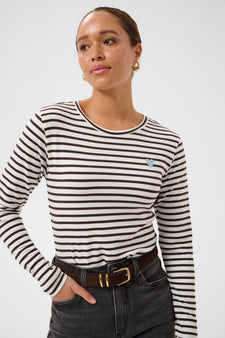 Kaffe t-shirts_toppe Kaffe - Liddy t-shirt, brun - 10502821