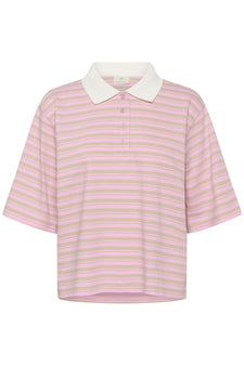 Kaffe t-shirts_toppe Kaffe  - Miala poloshirt, pink - 10511572-109293