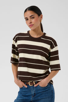 Kaffe t-shirts_toppe Kaffe - Winny t-shirt, brun - 10511813