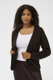 Kaffe trøje_strik_cardigan Kaffe - Emria cardigan, brun - 10511020