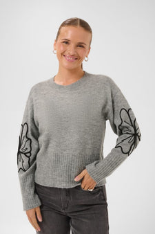 Kaffe trøje_strik_cardigan Kaffe - Erin strik, grå - 10512579