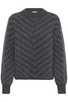 Kaffe trøje_strik_cardigan Kaffe - Hillery strik, grå - 10512562