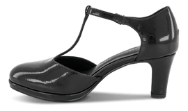 Marco Tozzi sko med hæl Marco Tozzi - Mary Jane pump, sort lak - 2-24419-45