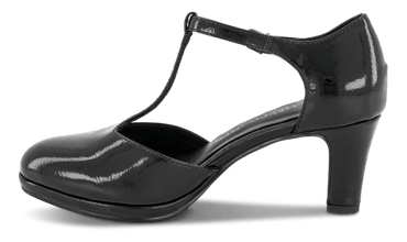 Marco Tozzi sko med hæl Marco Tozzi - Mary Jane pump, sort lak - 2-24419-45