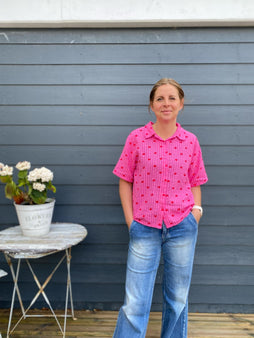 marta bluser_skjorter Marta - Menika bluse, fuxia - 7340