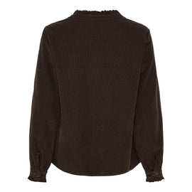 marta bluser_skjorter Marta - Morgana bluse, babyfløjl brun - 2518115v