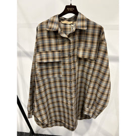 marta bluser_skjorter Marta - Skjorte med stjerne, brunt mix - 67668