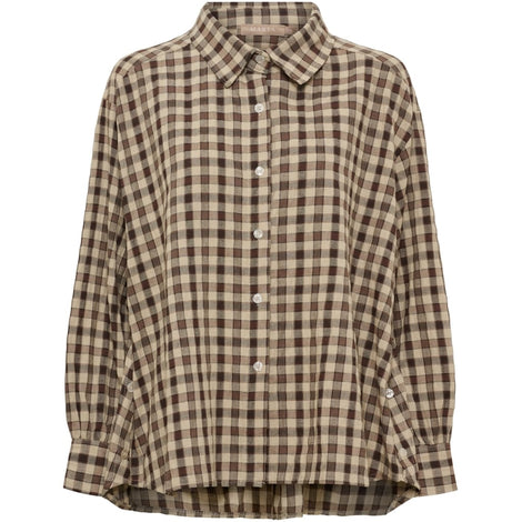 marta bluser_skjorter ONESIZE Marta - Skjorte, Brun tern