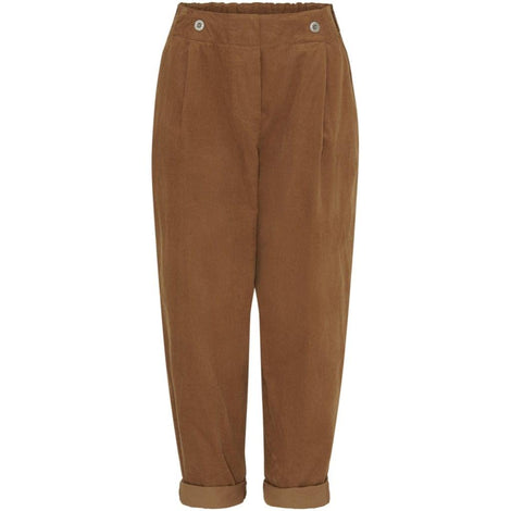 marta bukser_leggiens_shorts Marta - Genevieve bukser, dark camel - 246122