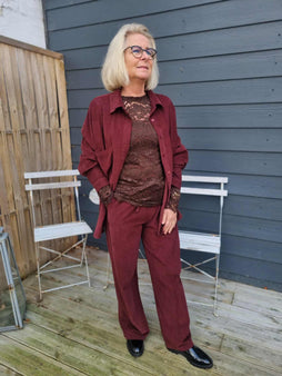 marta bukser_leggiens_shorts Marta - KIana babyfløjl bukser, bordeuax - 62543
