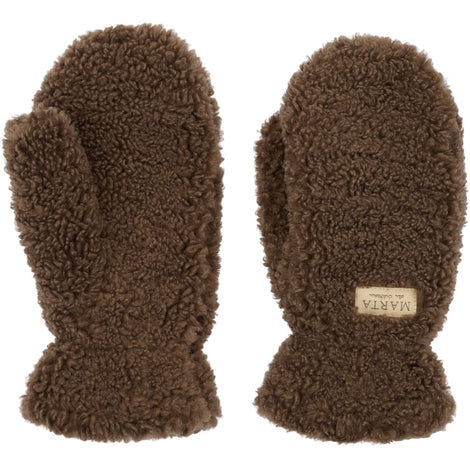 marta handsker_huer Marta - Nadi teddy luffer, brun - 48744