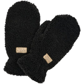 marta handsker_huer Marta - Nadi teddy luffer, sort - 47744