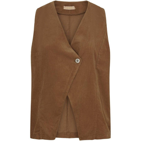 marta jakker_blazere_veste Marta - Hortense vest, dark camel - 86188