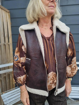 marta jakker_blazere_veste Marta - Vallery vest, brun - 248347