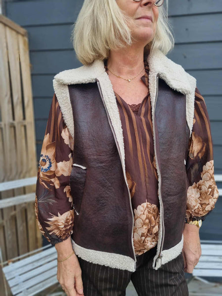 marta jakker_blazere_veste Marta - Vallery vest, brun - 248347