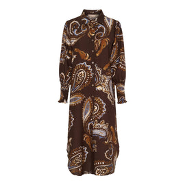 marta kjoler_nederdele Marta - Natty kjole, brun mix - 7617