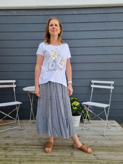 marta kjoler_nederdele ONE-SIZE Marta - Josefina nederdel, blue stribe - 5849