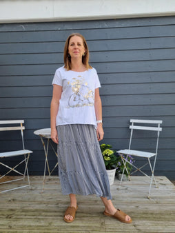 marta kjoler_nederdele ONE-SIZE Marta - Josefina nederdel, blue stribe - 5849