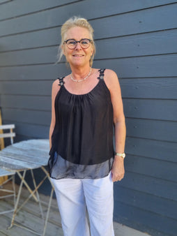 marta t-shirts_toppe Marta - Agnese top, sort - 61321