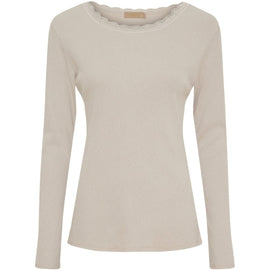 marta t-shirts_toppe Marta - Belinda tee, beige - 24160
