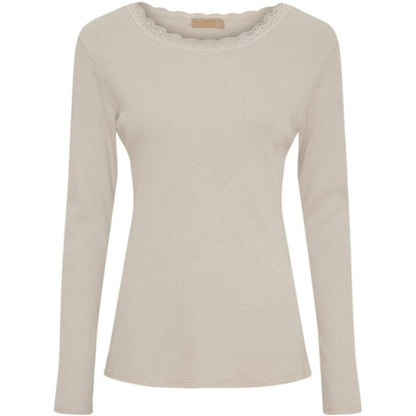 marta t-shirts_toppe Marta - Belinda tee, beige - 24160