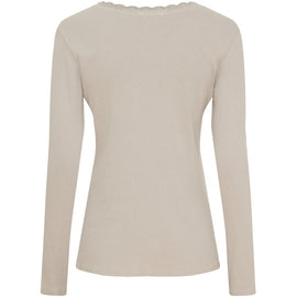 marta t-shirts_toppe Marta - Belinda tee, beige - 24160