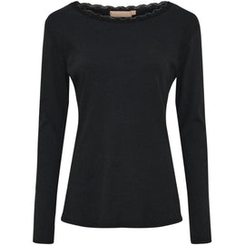 marta t-shirts_toppe Marta - Belinda tee, sort - 24160