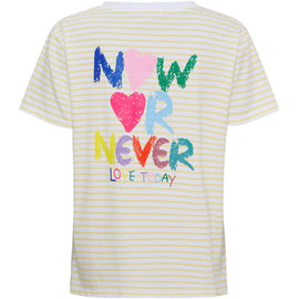 marta t-shirts_toppe Marta - Fiora t-shirt, gul - 22585