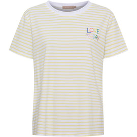 marta t-shirts_toppe Marta - Fiora t-shirt, gul - 22585