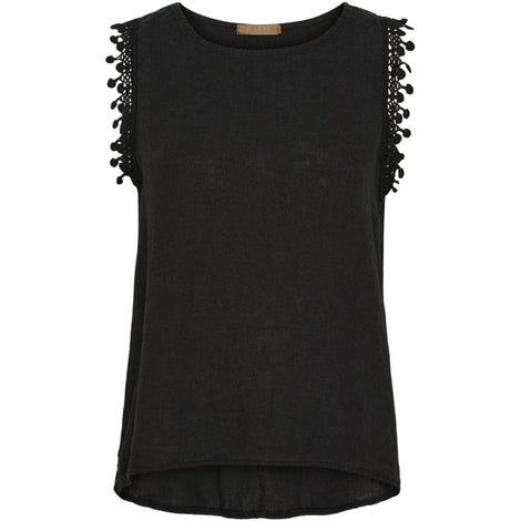 marta t-shirts_toppe Marta - Holly hørtop, sort - 258355