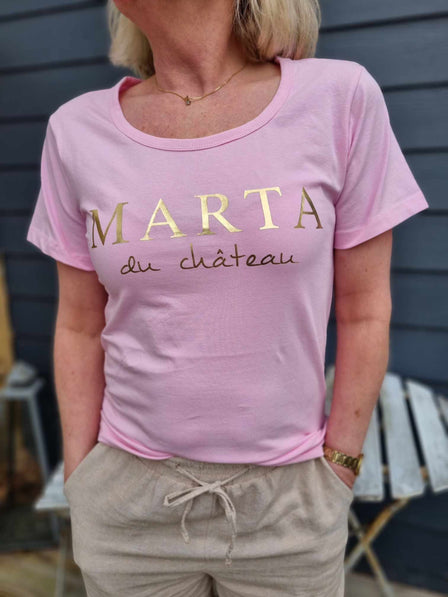 marta t-shirts_toppe Marta - Jeanette t-shirt, baby pink