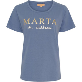 marta t-shirts_toppe Marta - Jeanette t-shirt, denim blue