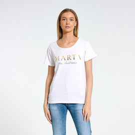 marta t-shirts_toppe Marta - Jeanette t-shirt, hvid