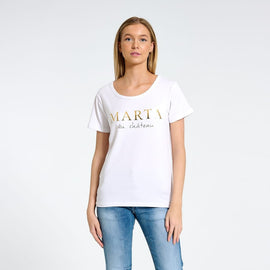 marta t-shirts_toppe Marta - Jeanette t-shirt, hvid - MT-002