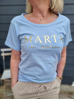 marta t-shirts_toppe Marta - Jeanette t-shirt, light blue