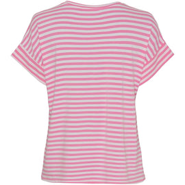 marta t-shirts_toppe Marta - Lotte t-shirt, bubblegum stribe - 85356