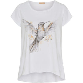 marta t-shirts_toppe Marta - Marie t-shirt, grey bird - 1535